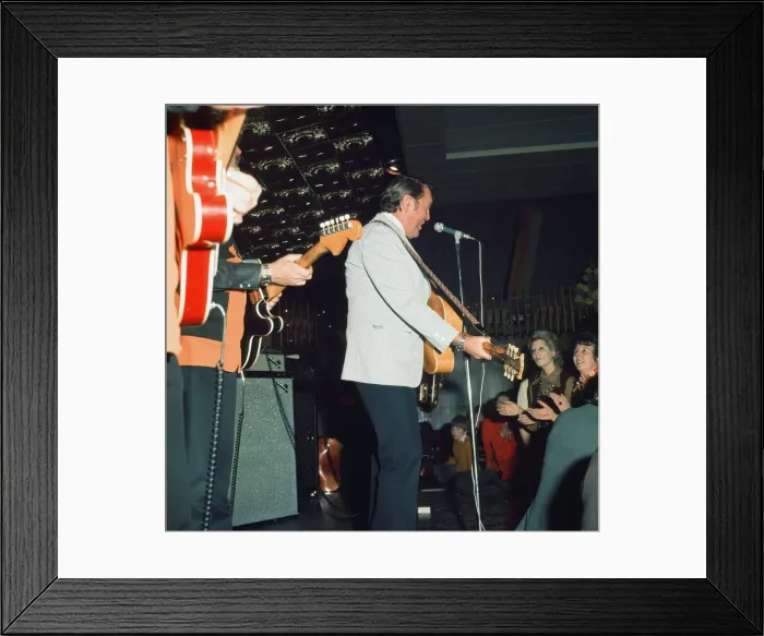 Framed Print : Bill Haley seen here on stage in Coventry 30th April 1974 Local Caption Scanned