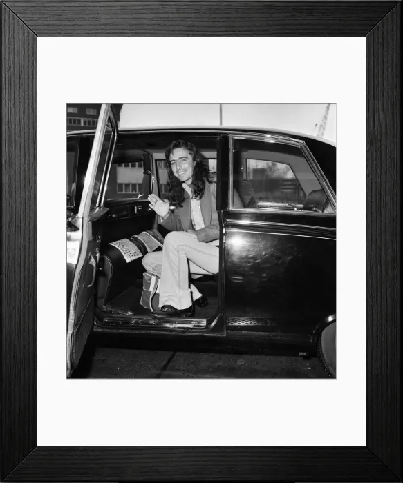 Framed Print : American rock singer Alice Cooper arrives in London ahead of his tour