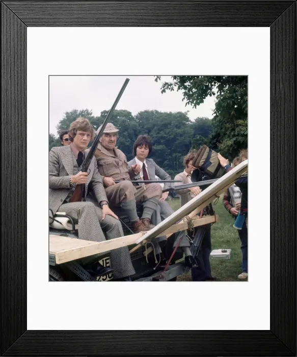 Framed Print : Cliff Richard, Hugh Griffiths and Anthony Andrews seen here filming a scene from the film Framed Print : Cliff Richard, Hugh Griffiths and Anthony Andrews seen here filming a scene from the film