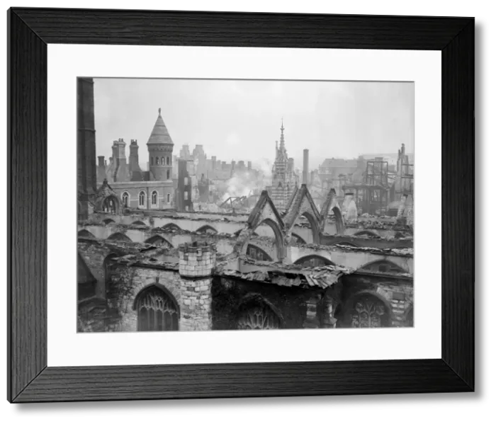 Framed Print : WW2 Air Raid Damage Bomb damage at Plymouth after an air raid by the German Framed Print : WW2 Air Raid Damage Bomb damage at Plymouth after an air raid by the German