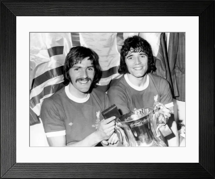Framed Print : 1974 FA Cup Final at Wembley. Steve Heighway and Kevin Keegan with the FA Cup after Framed Print : 1974 FA Cup Final at Wembley. Steve Heighway and Kevin Keegan with the FA Cup after