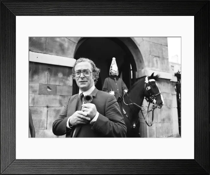 Framed Print : Michael Caine launches the 1987 Poppy Appeal. 2nd November 1987 Framed Print : Michael Caine launches the 1987 Poppy Appeal. 2nd November 1987