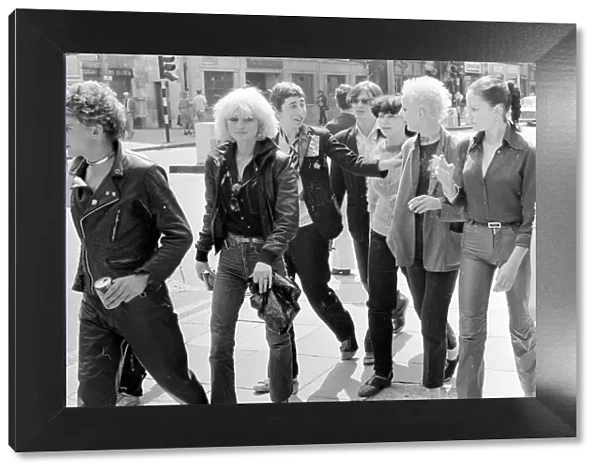 Punk Rockers the Kings Road who clashed with a group of Teddy Boys. London, July 1977