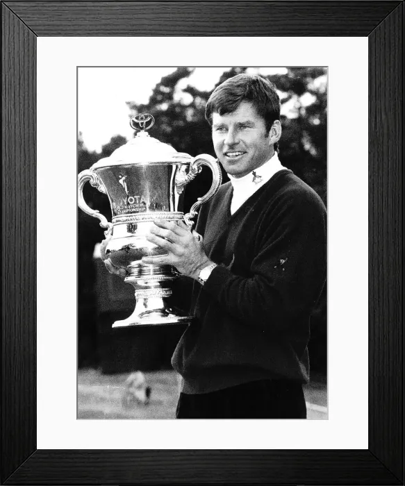 Framed Print : Nick Faldo Golf World Match Play Trophy Wentworth Framed Print : Nick Faldo Golf World Match Play Trophy Wentworth