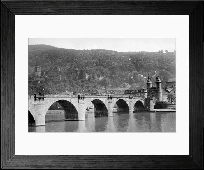 Framed Print : Heidelberg am Neckar with bridge over the River Neckar Framed Print : Heidelberg am Neckar with bridge over the River Neckar
