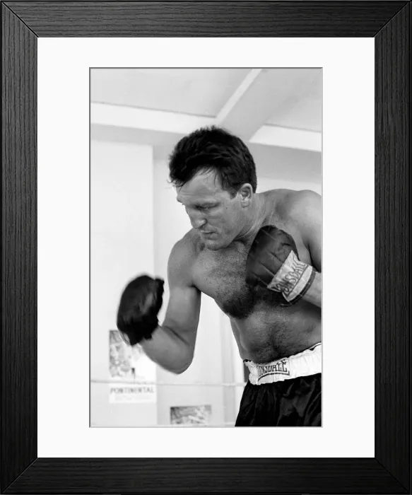 Framed Print : Brian London July 1966 Boxer British Heavyweight aged 32 Pictured during training Framed Print : Brian London July 1966 Boxer British Heavyweight aged 32 Pictured during training