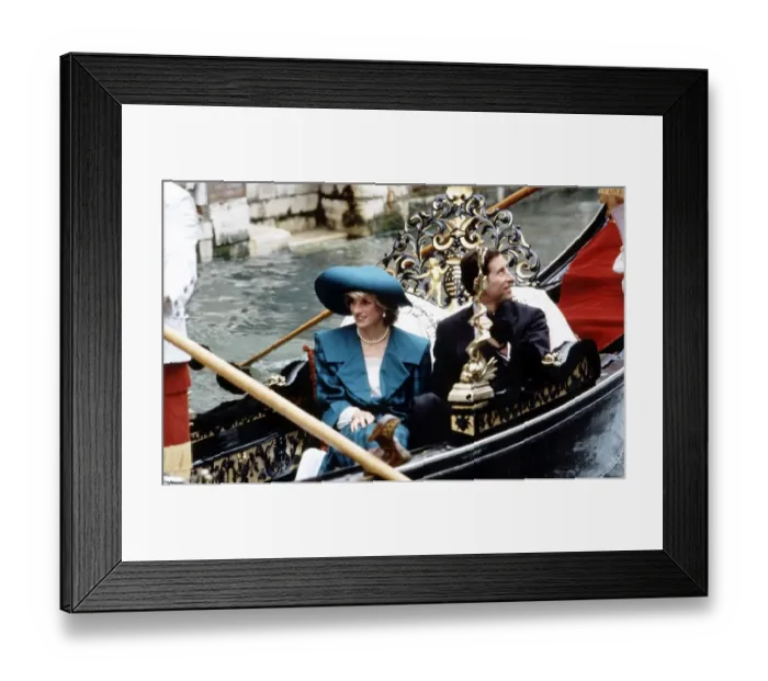 Framed Print : Princess Diana & Prince Charles Overseas Visit to Venice, Italy 5th May 1985