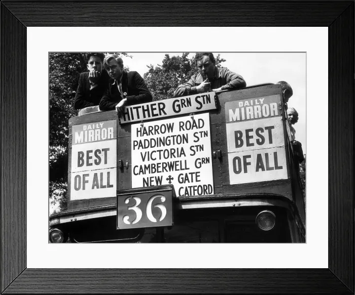 Framed Print : A 1923 General NS Type Bus - July 1956 parades through Regents Park Framed Print : A 1923 General NS Type Bus - July 1956 parades through Regents Park