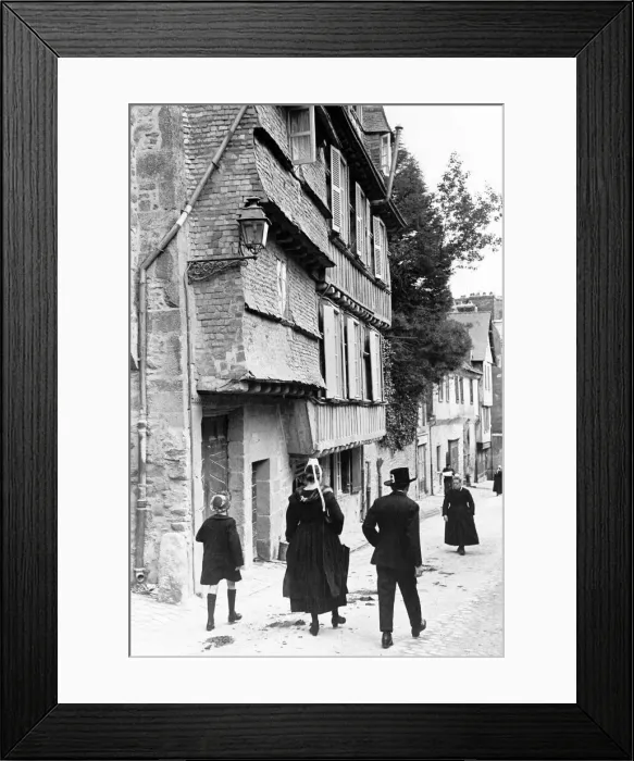 Framed Print : Mont St Michel Brittany, The only street on the Mont the Grand Rue Circa 1920 Framed Print : Mont St Michel Brittany, The only street on the Mont the Grand Rue Circa 1920