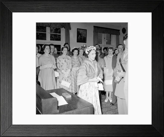 Framed Print : Princess Margaret seen here visiting The 3rd Kings Own Hussars at Epsom Barracks Framed Print : Princess Margaret seen here visiting The 3rd Kings Own Hussars at Epsom Barracks