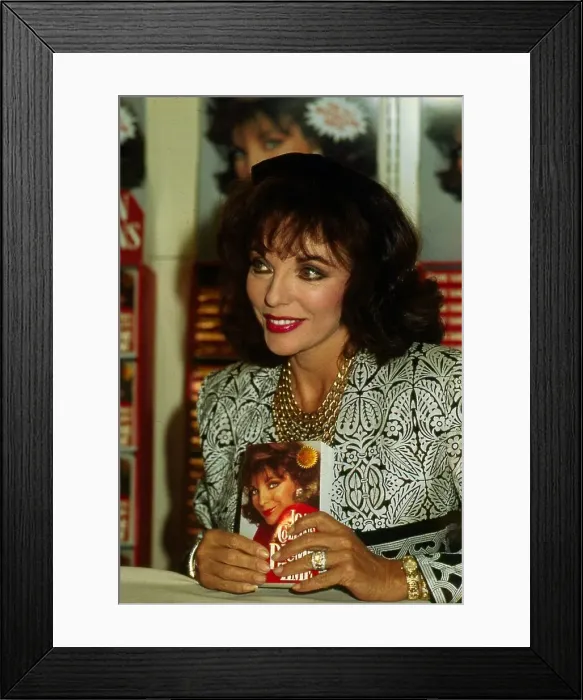 Framed Print : Joan Collins at Glasgow book signing October 1989 Framed Print : Joan Collins at Glasgow book signing October 1989