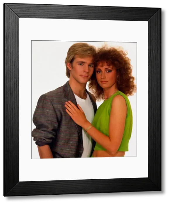 Framed Print : Judi Trott with Jason Connery April 1986