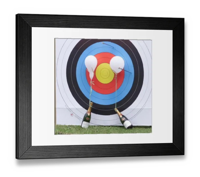 Framed Print : The Bullseye target Prince Charles shot arrow at May 1999 having a go at Archery Framed Print : The Bullseye target Prince Charles shot arrow at May 1999 having a go at Archery