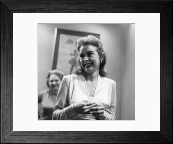 Framed Print : Actress Janet Leigh at a costume fitting for the film The Vikings 1957 Framed Print : Actress Janet Leigh at a costume fitting for the film The Vikings 1957