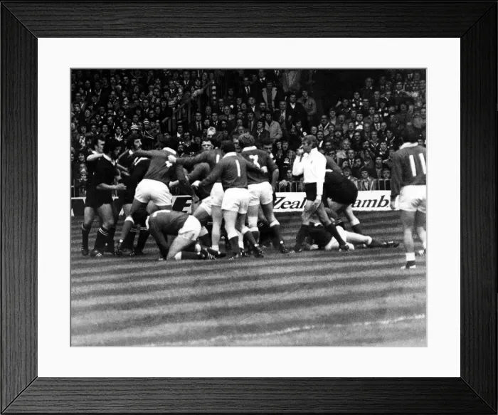 Framed Print : Sport - Rugby - Wales v New Zealand - 11th November 1978 - The referee blows his whistle Framed Print : Sport - Rugby - Wales v New Zealand - 11th November 1978 - The referee blows his whistle