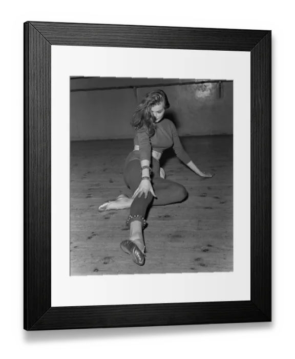 Framed Print : Actress Anita Ekberg 1955 dancing