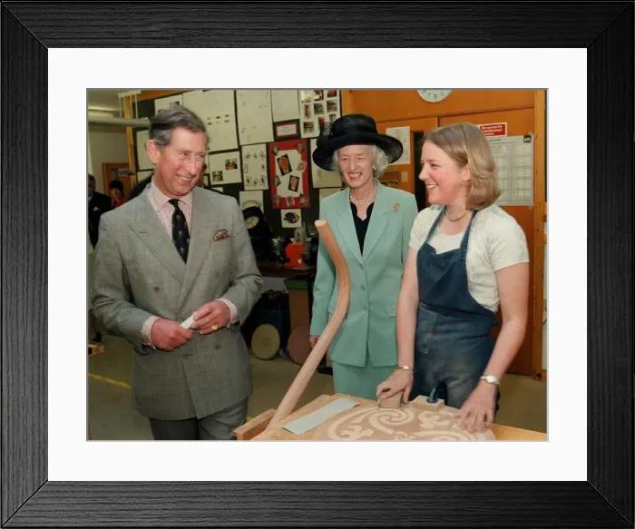 Framed Print : Prince Charles visits Sherborne Girls School in Dorset for its centenary celebrations
