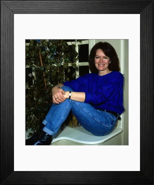 Framed Print : Judy Loe sitting At window sill January 1987 Framed Print : Judy Loe sitting At window sill January 1987
