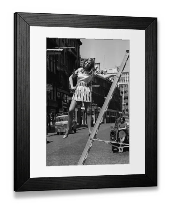 Framed Print : Actress Linda Hayden 1968 On location for the film Baby Love Framed Print : Actress Linda Hayden 1968 On location for the film Baby Love