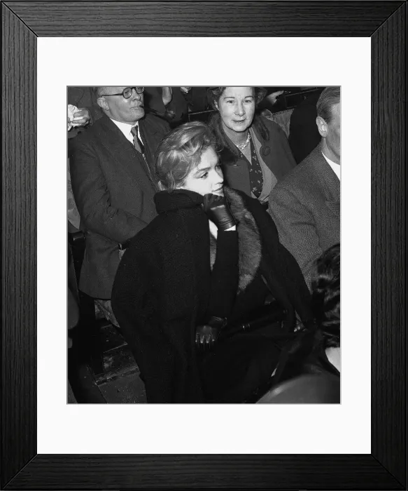 Framed Print : Actress Marilyn Monroe attends a discussion at Royal Court Theatre 1956 Framed Print : Actress Marilyn Monroe attends a discussion at Royal Court Theatre 1956