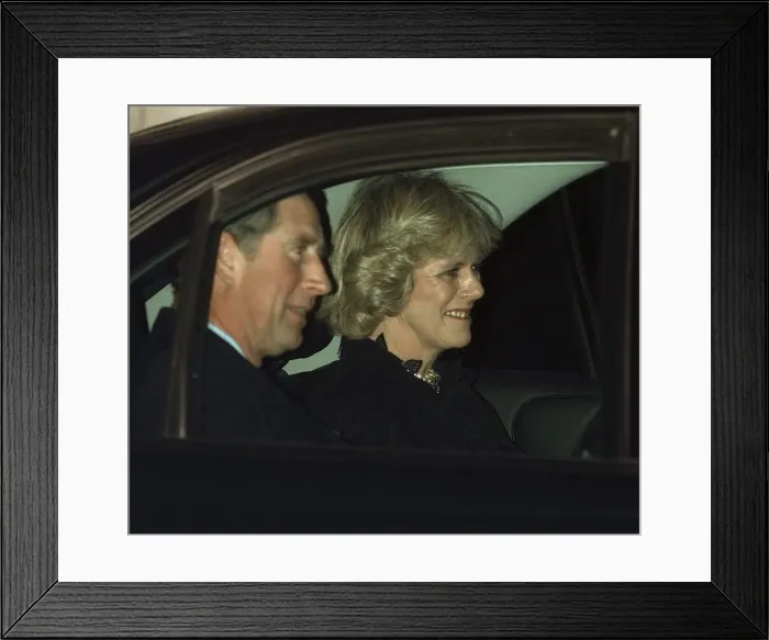 Framed Print : Prince Charles and Camila Parker Bowles January 1999 leave the Ritz Hotel in