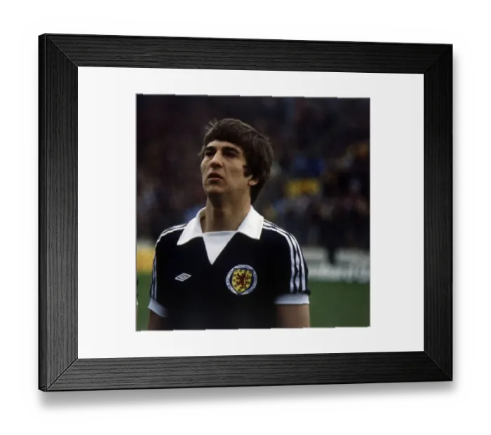 Framed Print : Scotland footballer Tom Forsyth lines up before an international match
