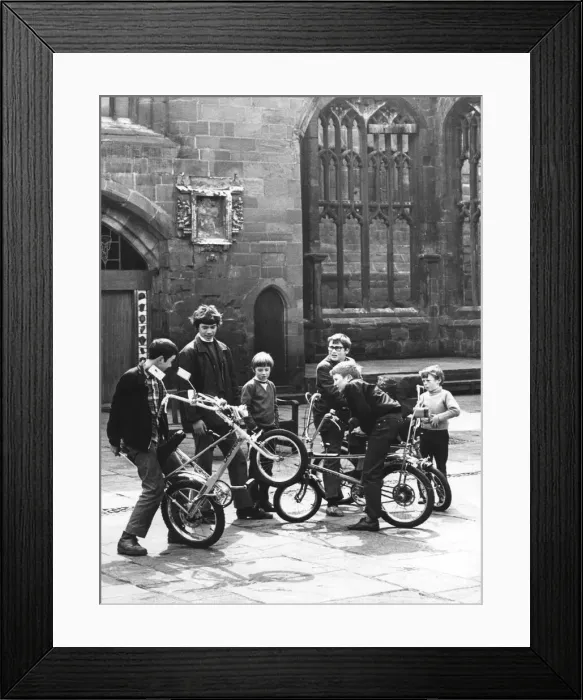 Framed Print : These youngsters looked everywhere for a place to ride their bikes Framed Print : These youngsters looked everywhere for a place to ride their bikes