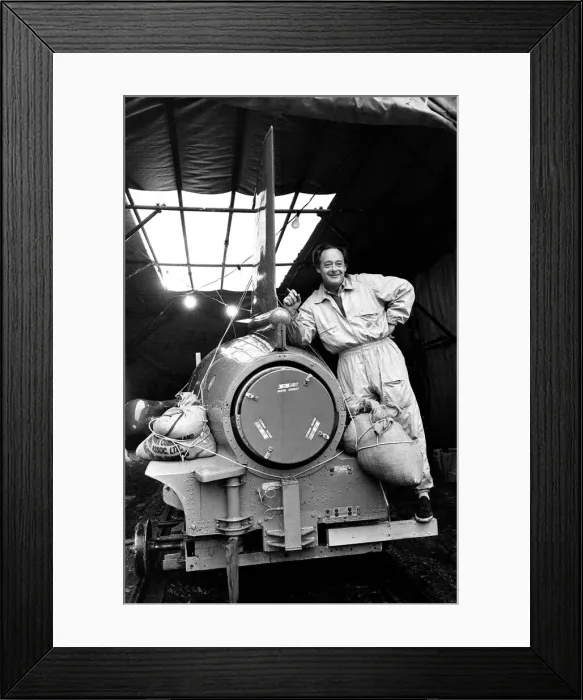 Framed Print : Donald Campbell takes Bluebird on Coniston Water for the first time Framed Print : Donald Campbell takes Bluebird on Coniston Water for the first time