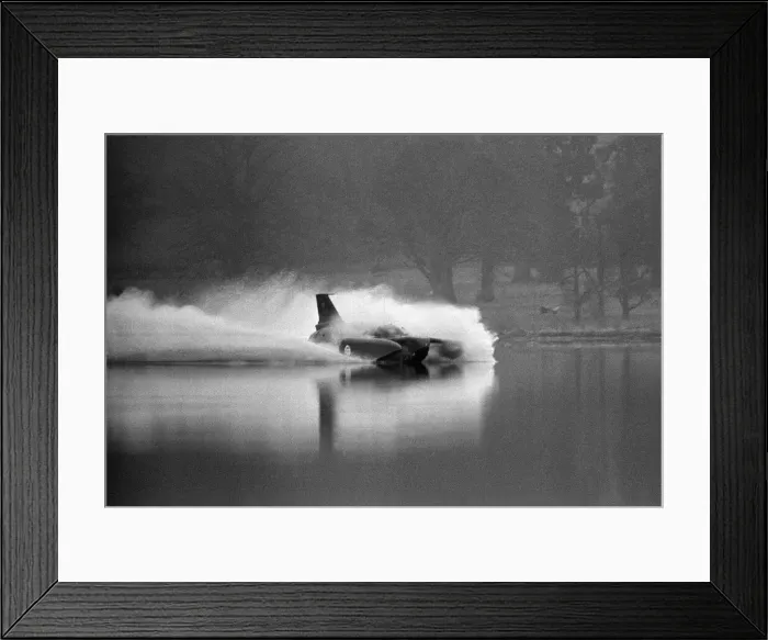 Framed Print : Donald Campbell takes Bluebird on Coniston Water for the first time