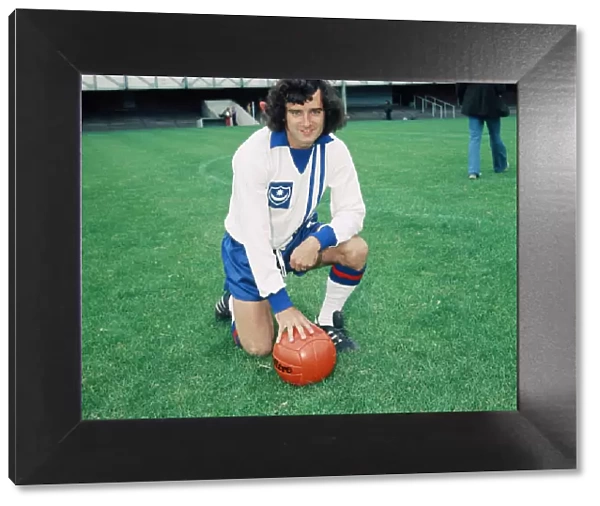 Portsmouth player Norman Piper poses on the pitch at Fratton Park. August 1974