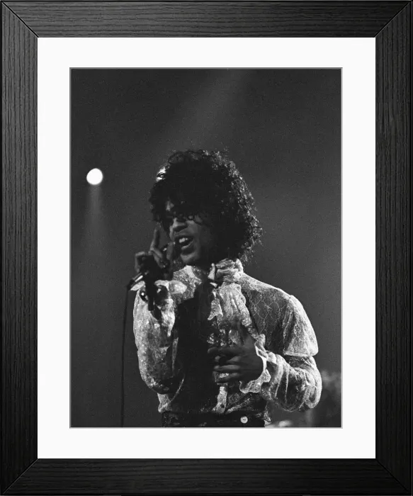 Framed Print : Prince performing on stage at the Joe Louis Arena, Chicago 11th November 1984 Framed Print : Prince performing on stage at the Joe Louis Arena, Chicago 11th November 1984
