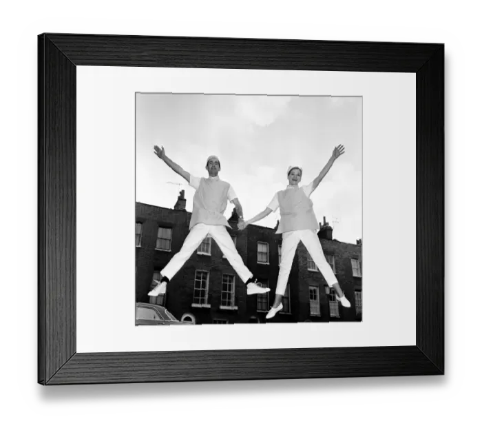Framed Print : Nurses modelling new uniforms for the London Nursing exhibition. 12th October 1964