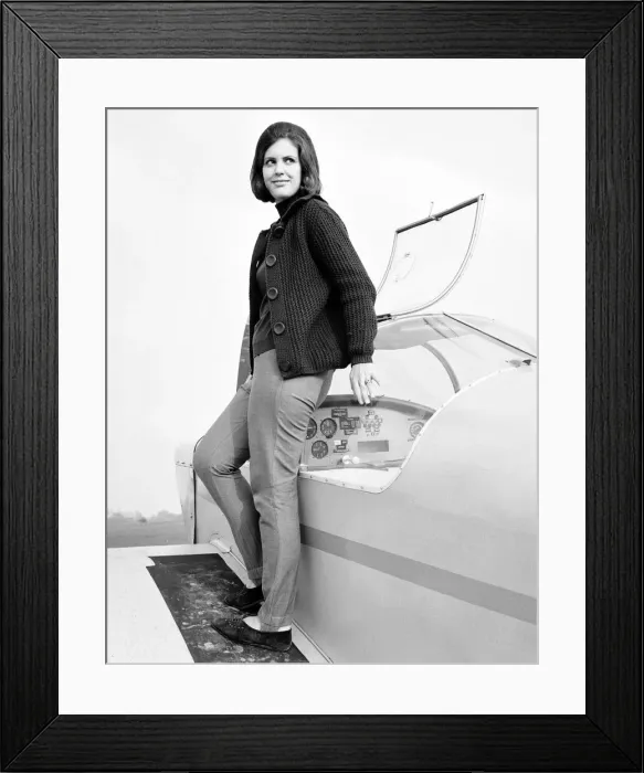 Framed Print : 23 year old nurse, June Sage, the first nurse to fly solo Framed Print : 23 year old nurse, June Sage, the first nurse to fly solo