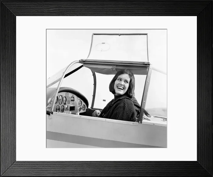 Framed Print : 23 year old nurse, June Sage, the first nurse to fly solo