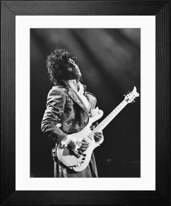 Framed Print : Prince performing on stage at the Joe Louis Arena, Chicago 11th November 1984 Framed Print : Prince performing on stage at the Joe Louis Arena, Chicago 11th November 1984