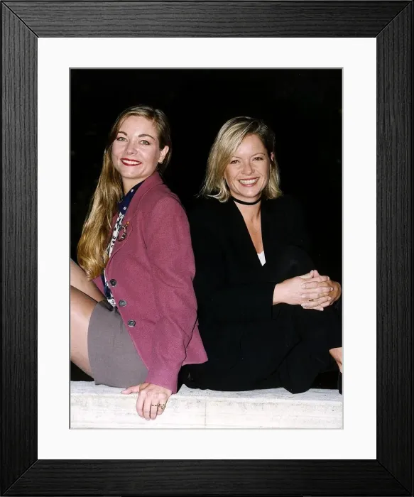 Framed Print : Theresa Russell actress and Mariella Frostrup presenter Framed Print : Theresa Russell actress and Mariella Frostrup presenter