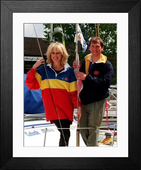Framed Print : JOANNA LUMLEY NAMED THE REVOLUTIONARY 50 FOOT YACHT AQUA QUORUM READY FOR PETE GOSS TO Framed Print : JOANNA LUMLEY NAMED THE REVOLUTIONARY 50 FOOT YACHT AQUA QUORUM READY FOR PETE GOSS TO