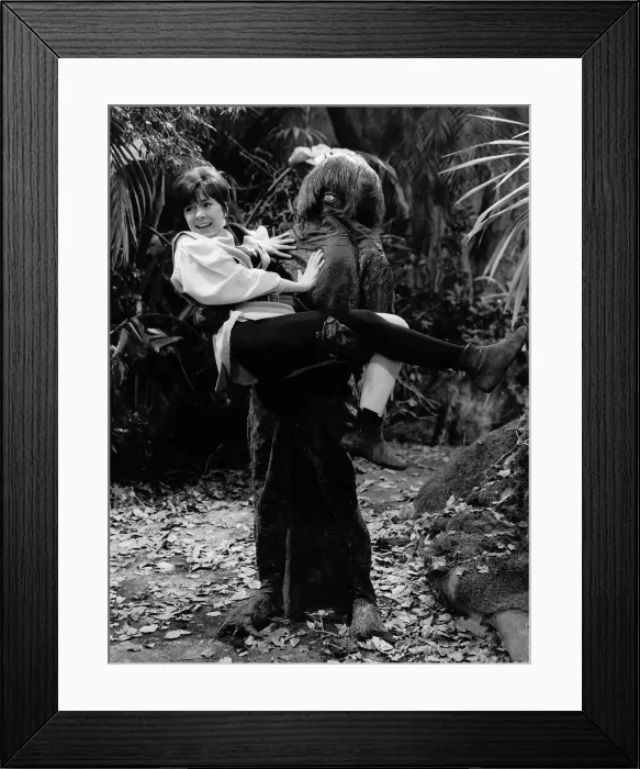 Framed Print : Dr Who Jackie Lane actress with a shaggy haired sub human reptile Framed Print : Dr Who Jackie Lane actress with a shaggy haired sub human reptile