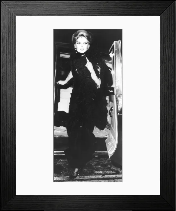 Framed Print : Brigitte Bardot, french film actress, attends royal premiere for new film Framed Print : Brigitte Bardot, french film actress, attends royal premiere for new film