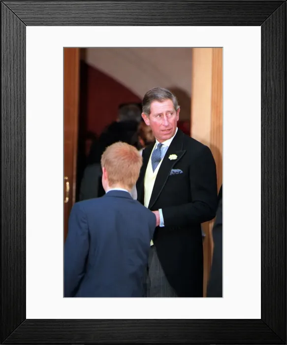 Framed Print : Prince Charles and Prince Harry October 1998 at Santa Palmer Thompkinson Framed Print : Prince Charles and Prince Harry October 1998 at Santa Palmer Thompkinson