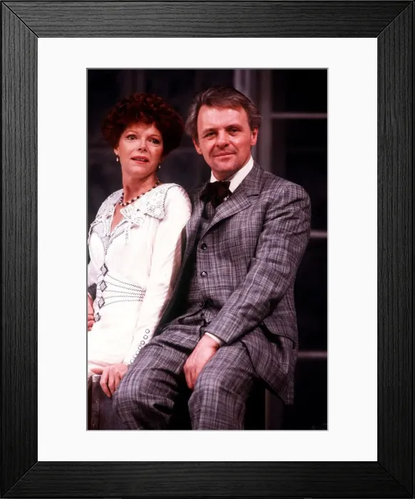 Framed Print : Sir Anthony Hopkins Actor with Actress Samantha Eggar in a scene from The Play The Lonely
