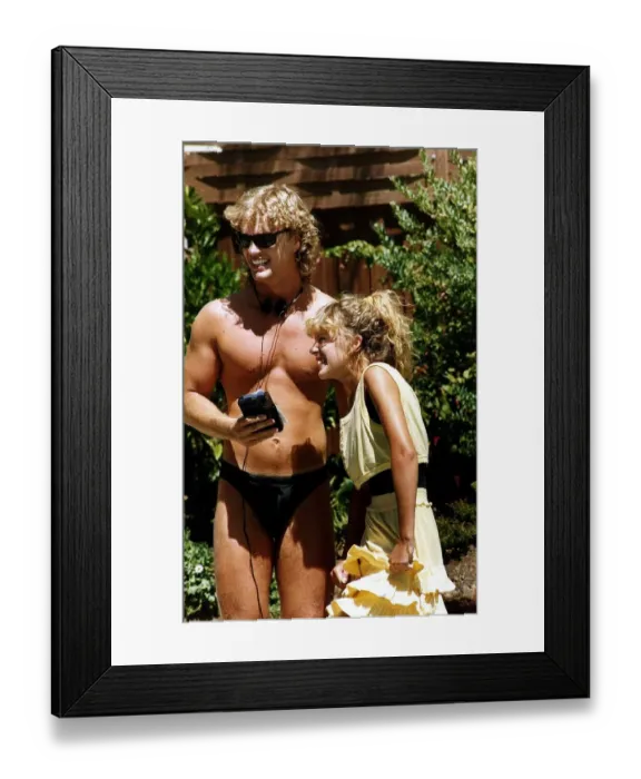 Framed Print : Craig McLachlan actor and Kylie Minogue actress star in soap Neighours