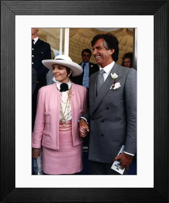 Framed Print : George Hamilton Actor American with actress Liza Minnelli at Epsom Derby 88 Framed Print : George Hamilton Actor American with actress Liza Minnelli at Epsom Derby 88