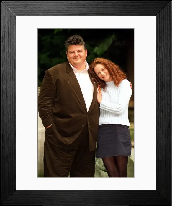 Framed Print : Robbie Coltrane actor and Geraldine Somerville actress promoting the new TV series of Framed Print : Robbie Coltrane actor and Geraldine Somerville actress promoting the new TV series of