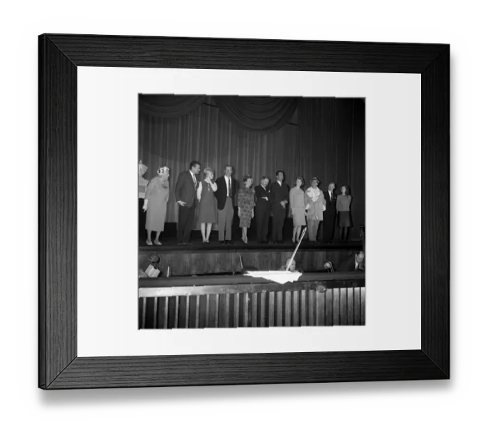 Framed Print : Royal Film Performance Rehearsal in London February 1964 Framed Print : Royal Film Performance Rehearsal in London February 1964