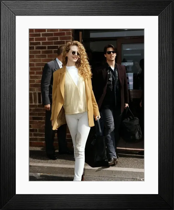 Framed Print : Tom Cruise Actor and Nicole Kidman Actress arriving in London Framed Print : Tom Cruise Actor and Nicole Kidman Actress arriving in London