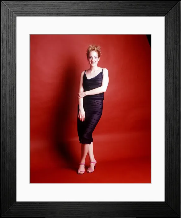 Framed Print : Joanne Froggatt actress July 1999 in studio pose