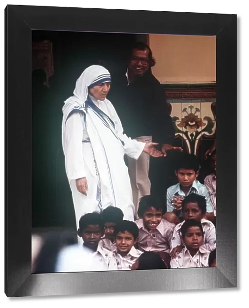 Mother Theresa December 1980 seen here in Calcutta India