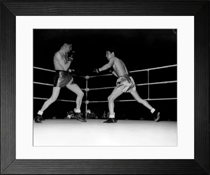 Framed Print : Terry Allen v Dai Dower at the Empress Hall 23  /  3  /  1954