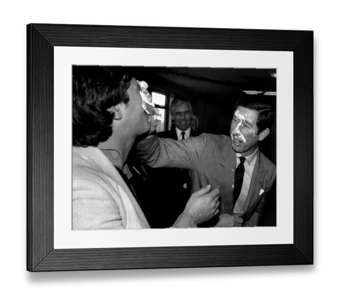 Framed Print : Prince Charles during a tour of the North West December 1983 The Prince of Wales